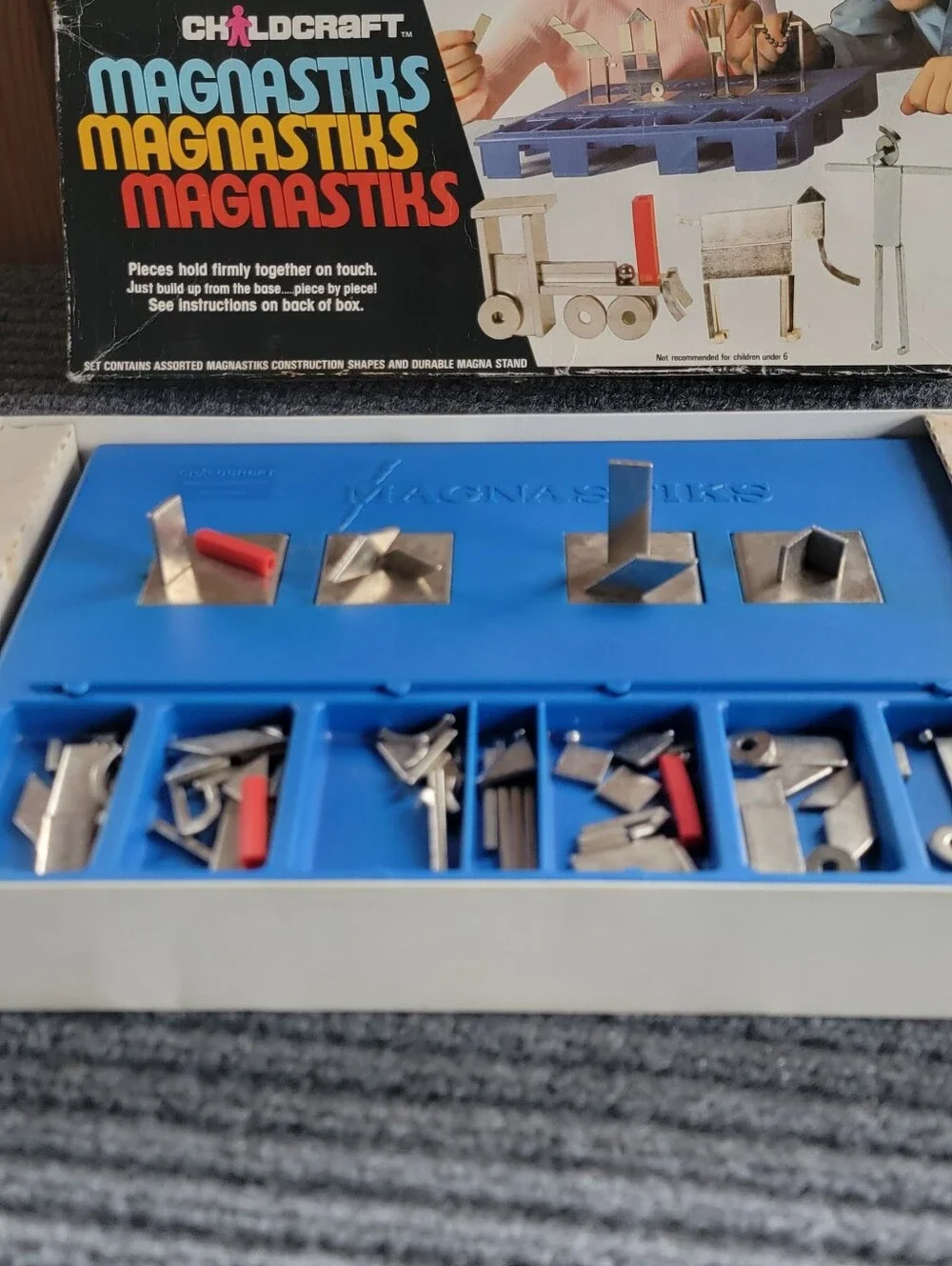 Vintage Magnastiks Game Metal Magnet Making Set, Sensory Toys, Fidget Toys